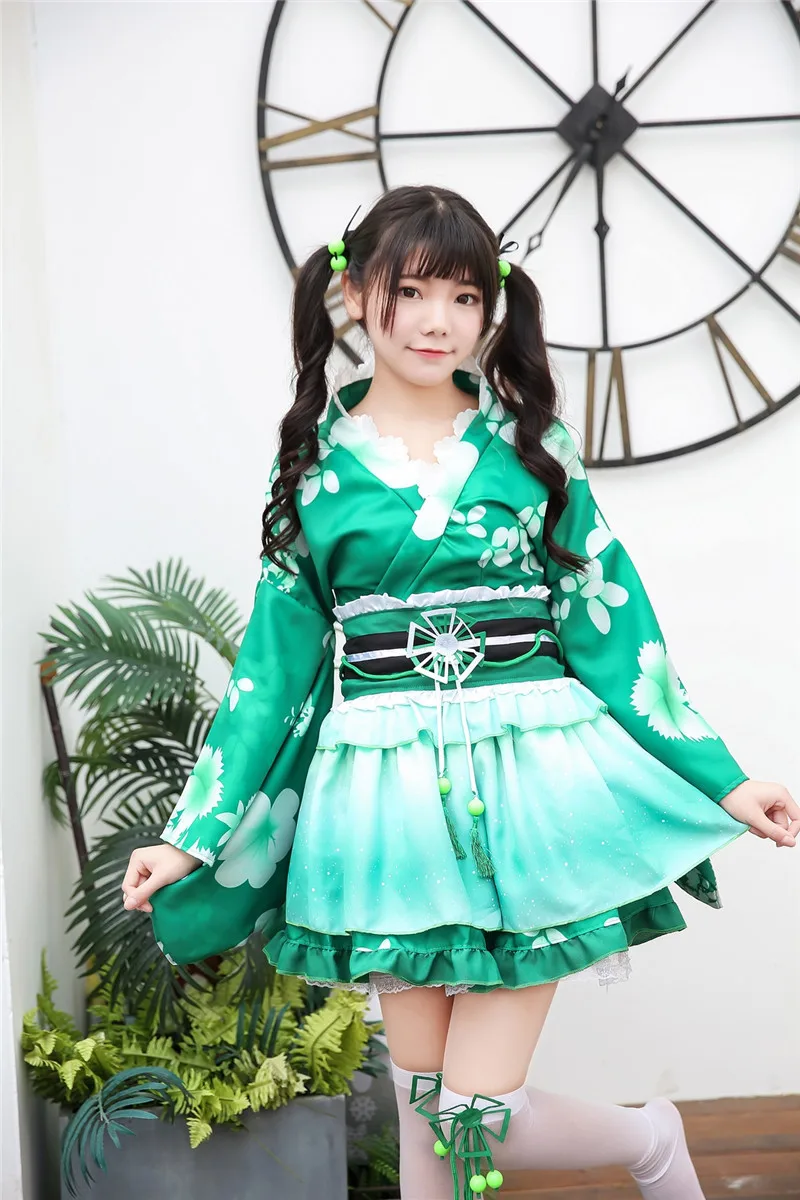 Горячая Распродажа LoveLive Косплей Сонода Уми косплей костюм кимоно Любовь Живая нисикино Маки Хонока Эли кимоно Хэллоуин костюм
