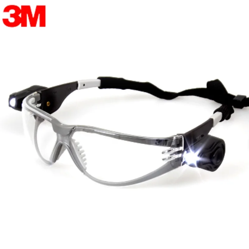 3 м 11356 защитные очки с светодиодный свет лаборатории защита глаз анти-туман/шок/песка/брызгам и ветра на открытом воздухе