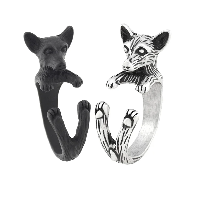 Drop Shipping Vintage Chihuahua Anel Lover Ring Hippie Mini Dog Aneis Boho Chic Couple Rings For Women Men Jewelry Best Friend|rings for women|couple