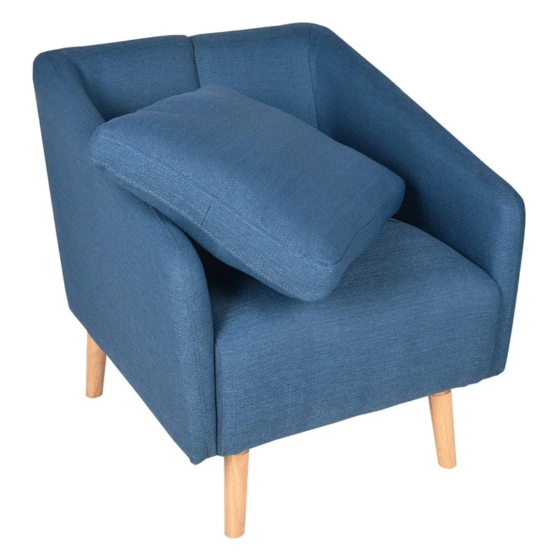 Стул для отдыха тканевый стул с мягкой подлокотниками твердая Березовая рама