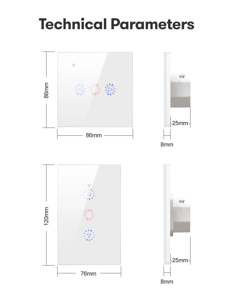 Inteligente com Controle Painel de Vidro Funciona com Alexa Avatto-interruptor Remoto Wifi Eua Tuya Smart Life Aplicativo Google Home ue - de vidro, ue eua, tuya smart life,