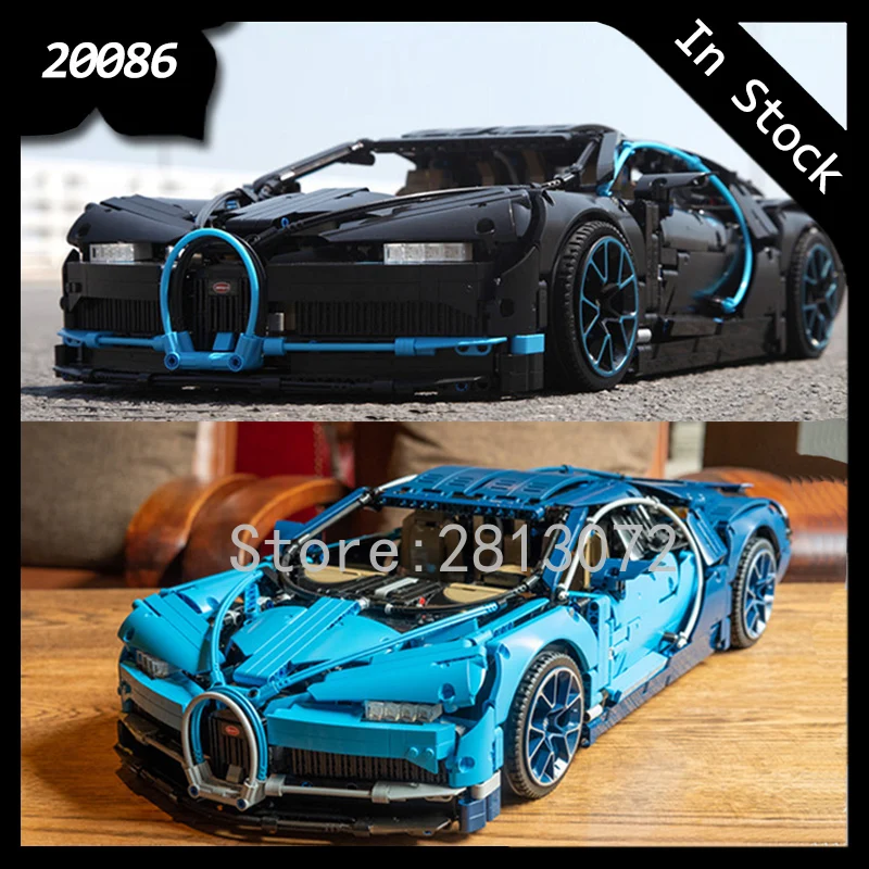 

20086 In Stock Supercar Bugattis Blue\Red\Black Technic 42083 3625Pcs Chiron Car Model Building Blocks Bricks Toys