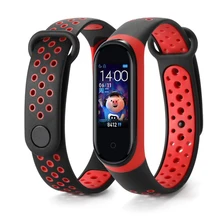 Спортивный дышащий жидкий силиконовый ремешок для Xiaomi mi Smart Band 4 mi band 4 NFC global mi Band 3 Watch