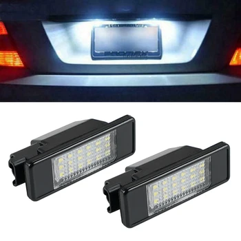 

Car Led License Number Plate Light Lamp For Peugeot 106 1007 207 CC 307 308 308 CC 3008 406 407 508 12 Volts 12V 6500K 18 LEDs