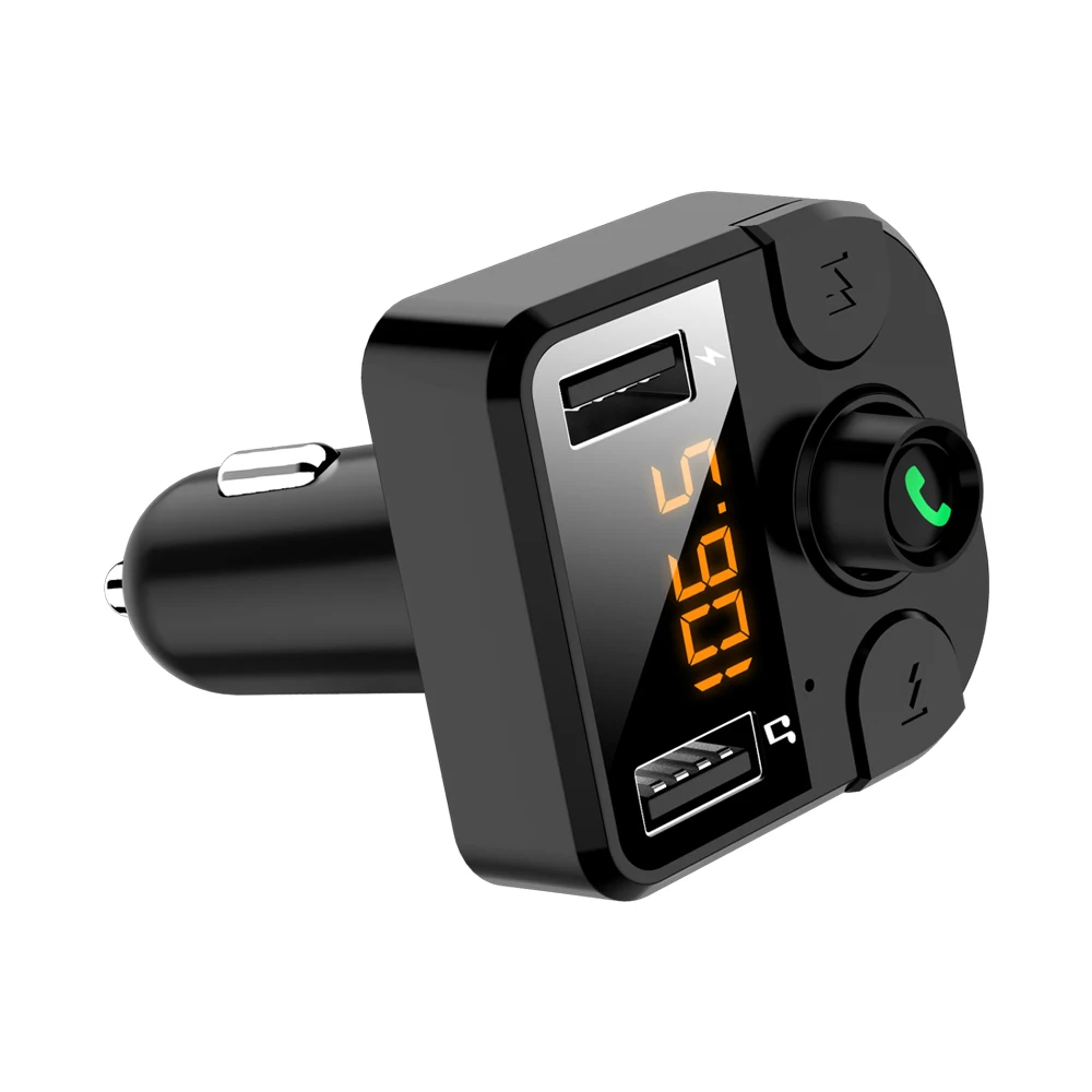Двойное USB Автомобильное зарядное устройство с fm-передатчиком Bluetooth hands-free FM модулятор автомобильное зарядное устройство для телефона для iPhone