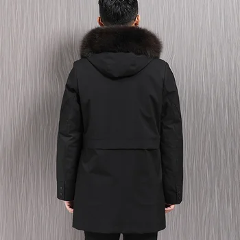 

Winter Real Fur Coat Men Parka Fox Fur Collar Jacket Mink Fur Liner Warm Parkas Men Overcoat Fur Jacket 26-9817173 YY322