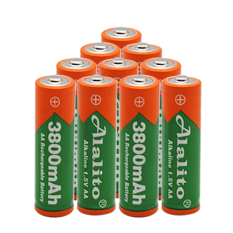 Новая батарея AA 3800 1,5 v перезаряжаемая батарея AA 3000mAh Щелочная v аккумуляторная батарея для часов игрушки батареи камеры