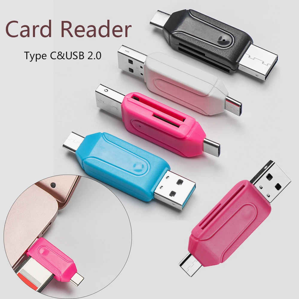 1 шт. Тип C& USB 2,0 все в одном считыватель карт памяти TF/считыватель информации телефон удлинитель адаптер телефон аксессуар