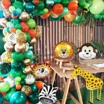 

Latex Balloon Green Balloons Woodland Animal Jungle Balon Safari Party Balloons Jungle Animal Birthday Party Decor Kids Balon