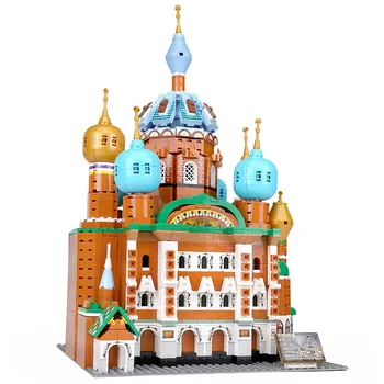 

Building Blocks Set Russian Architecture Saint Petersburg Church Block Set DIY 1:400 Simulation City Street Building Brick Toy