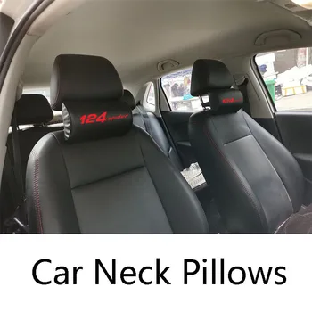 

Car Neck Pillows for fiat 124 spider PU Leather Car Neck Headrest Pillow Cushion Padding Interior Accessories
