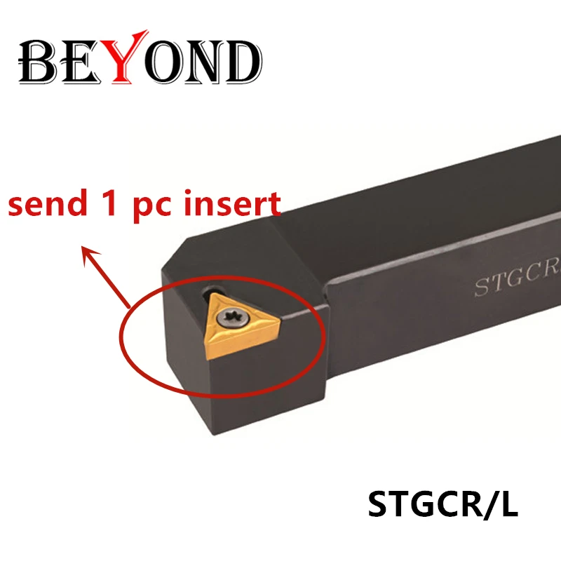

BEYOND STGCR 12mm lathe tool Holder STGCR1212 STGCR1212H11 External Turning Tools STGCR1010 Boring Bar carbide inserts STGCL cnc