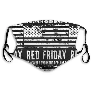 

Remember Everyone Deployed Anti Dust Half Face Mouth Mask with PM2.5 Filters 5 Layers of Protection for Men Women Black