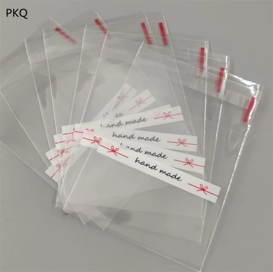 

100pcs Various Design Clear Cookies Biscuits Bags Self-adhesive Party Wedding Bag Cake Candy Gift Bags Baking Package Pouch