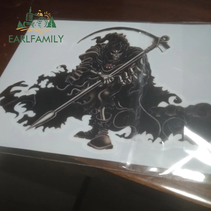 EARLFAMILY 13 см x 10 1 череп мрачного Жнеца для шлема наклейки забавные автомобильные