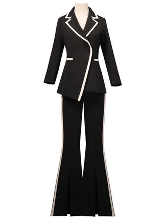 

Fashion suit Suits Female autumn New High-end British style casual Business slim suit + pants Two-piece suit women