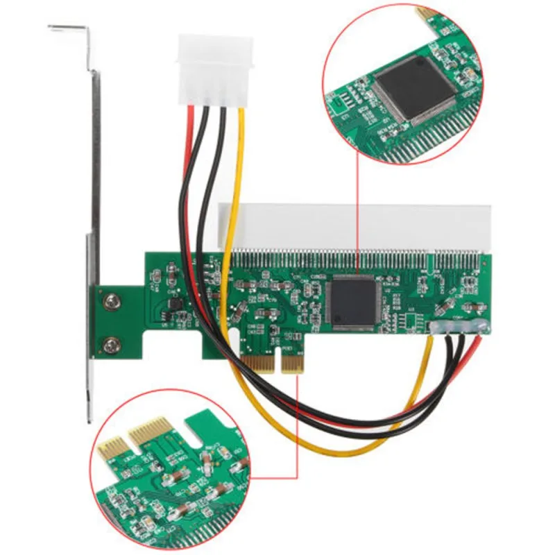 PCI Express PCIE для PCI адаптер карты Asmedia 1083 чип Райзер Расширитель 32bit PCIe конвертер PCI адаптер
