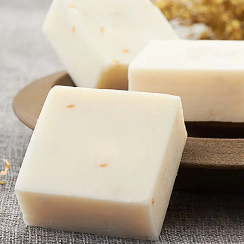 

Handmade Soap Rice Whitening Deep Cleaning Wash Clean Oil Control Bath Soaps for Face Bathing