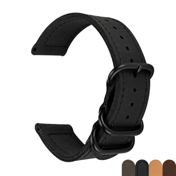 

Retro Brown Leather Watch Strap 20 22MM Men Horse Leather Ultra-Soft Adaptation GT Waterproof Watch Bracelet