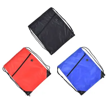 

Mini Waterproof String Drawstring Shoe Bag Pack Storage with Earphone Hole Gym Tote School Pouch Outdoor Travel Duffle
