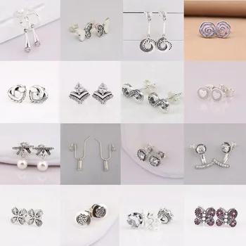 

Classic Round Earrings Authentic Clear Zircon Earrings For Women Fashion Jewelry