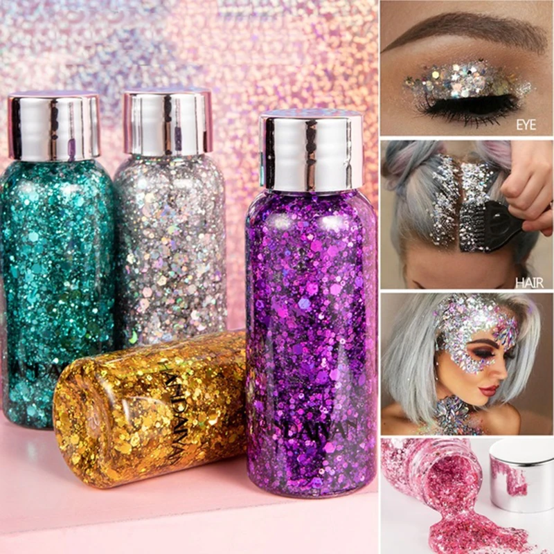 

Glitter Sequin Powder Gold Eyes Nail Hair Body Face Shimmer Bling Eyes Makeup Pigment Make Up Blue Professional