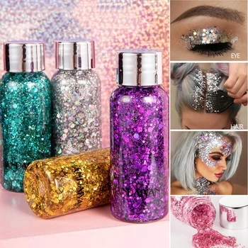 

Glitter Sequin Powder Gold Eyes Nail Hair Body Face Shimmer Bling Eyes Makeup Pigment Make Up Blue Professional