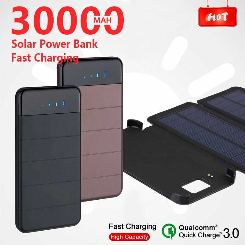 30000mah складное солнечное зарядное устройство мобильное солнечная панель на