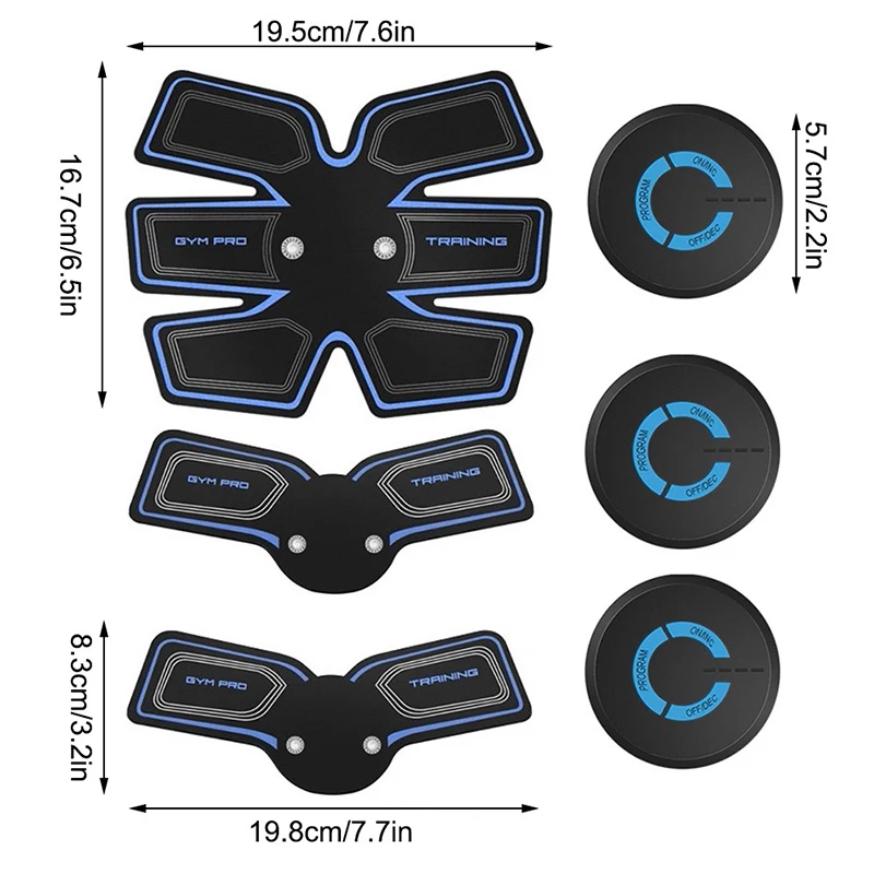 ABS EMS Электростимуляция мышц стимулятор брюшной тренажер тонер домашний тренажерный зал живот руки ноги USB Перезаряжаемый фитнес-тренировки