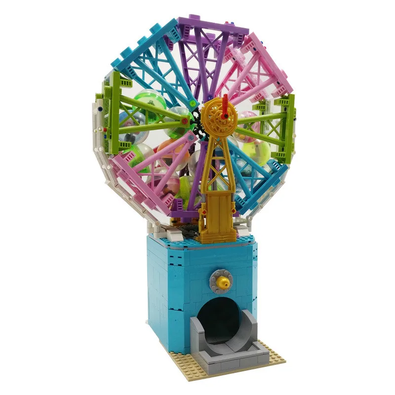 

1208pcs Ferris wheel building block model compatible with girl's birthday Christmas New Year gift toys for children