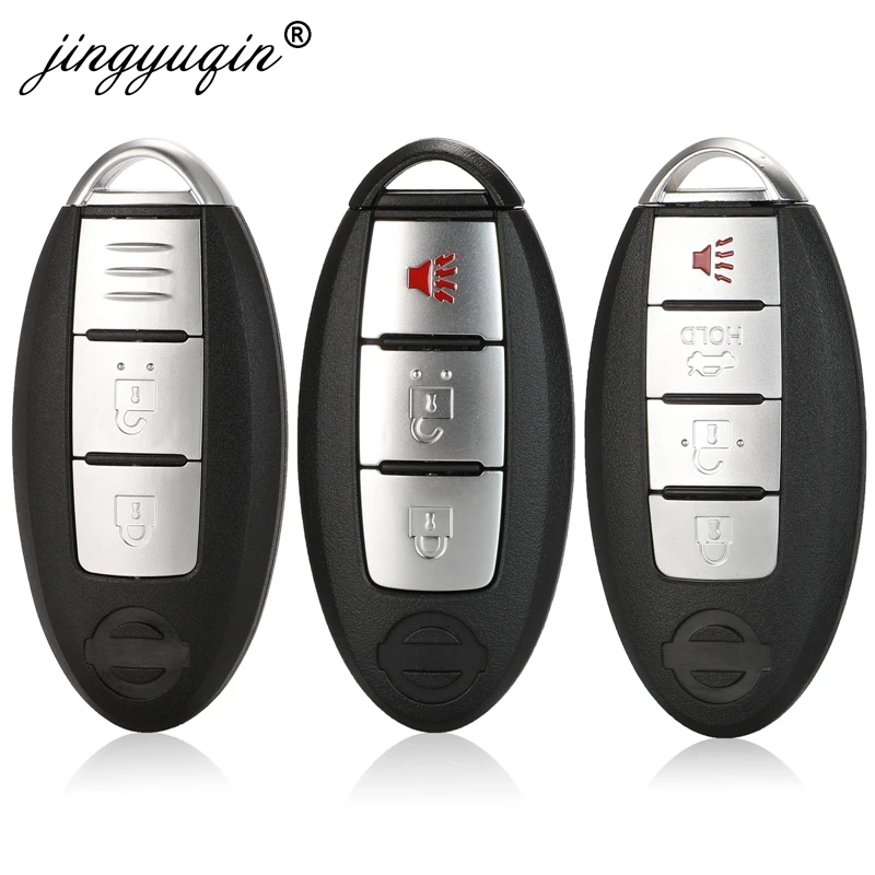 Jingyuqin 10 шт Смарт 3 4 кнопки дистанционного ключа оболочки чехол для Nissan Sunny ALTIMA MAXIMA
