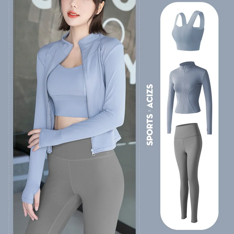 

Спортивные костюмы из дышащего кроп-топа с высокой талией, 2/3/4 шт., женский новый комплект для йоги, одежда для спортзала, леггинсы для фитнеса и быстрой сушки, спортивная одежда