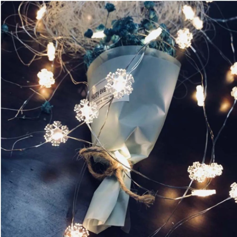 

20 Led String Lights Christmas Decoration Pineapple Flamingo Green Cactus Transparent Cactus Snowflake Shape Thumb Fairy Light