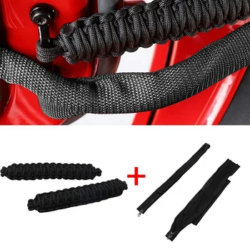 

2Pair Car Doors Limiting Straps Doors Stopper Limiter Belts for Jeep Wrangler CJ YJ TJ JK JKU JL 1996-2018