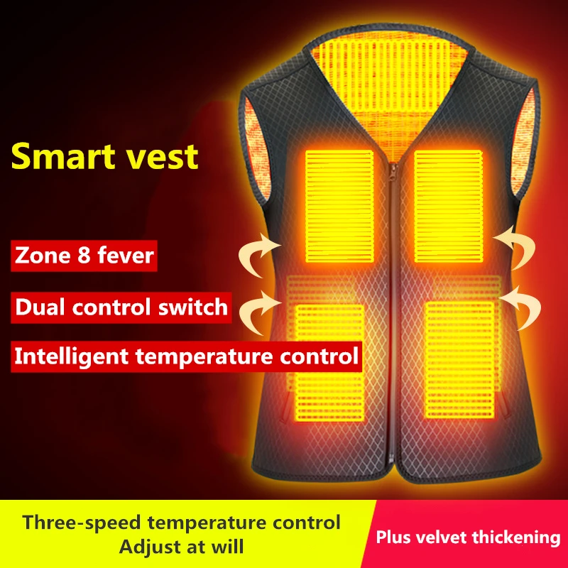 discount Electric Heating Thermal Vest Jacket 4 years warranty Powered Smart H Battery USB