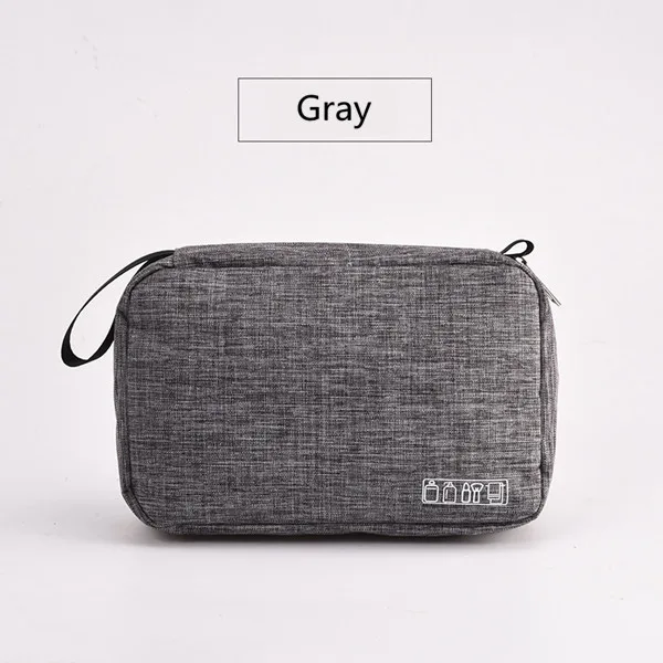 Multifunction Men Women Hanging Cosmetic Bag Folding Travel Organizer Toiletry Wash Make up Storage Pouch Beautician Makeup Bag - Color: Gray