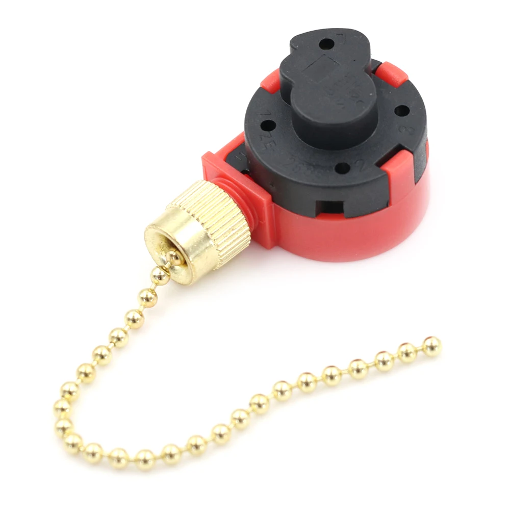 1pcs High Quality Durable ZE-268S1 Switch for Home Ceiling Fan Light Lamp Replacement Parts Pull Chain Control Switches Red |