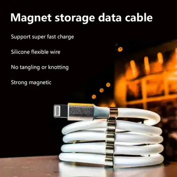 

SuperCalla fast Charging Cable Magnets To Eliminate Tangle Mess Forever usb extension cable ps4 mini usb cable type c mp3 player