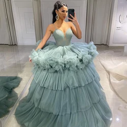 Thinyfull Sexy Prom Dresses Spaghetti Straps Evening Dress Party Dress Tulle Princess Celebrity Cocktail Night Gowns Plus Size