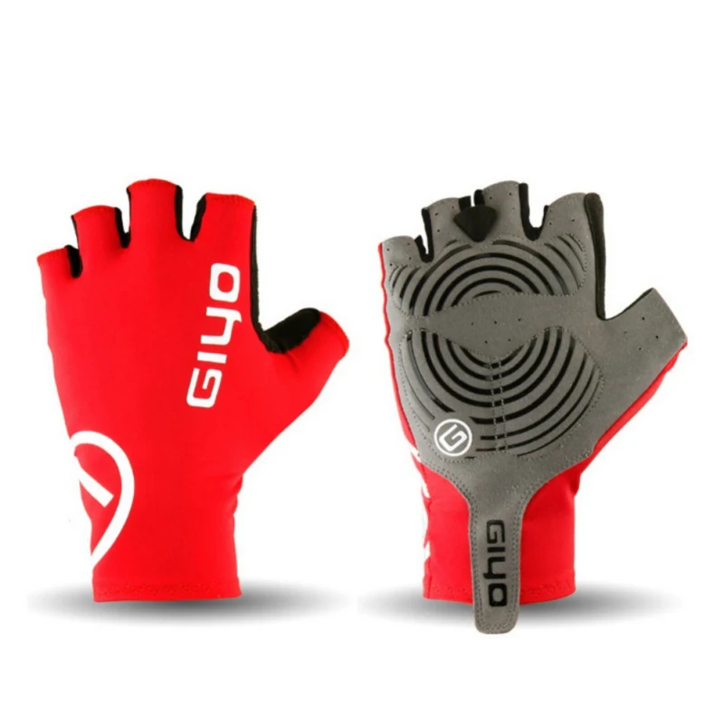 

Breaking Wind Cycling Half Finger Gloves Anti-slip Bicycle Lycra Fabric Mittens MTB Gloves Racing Road Bike Glove