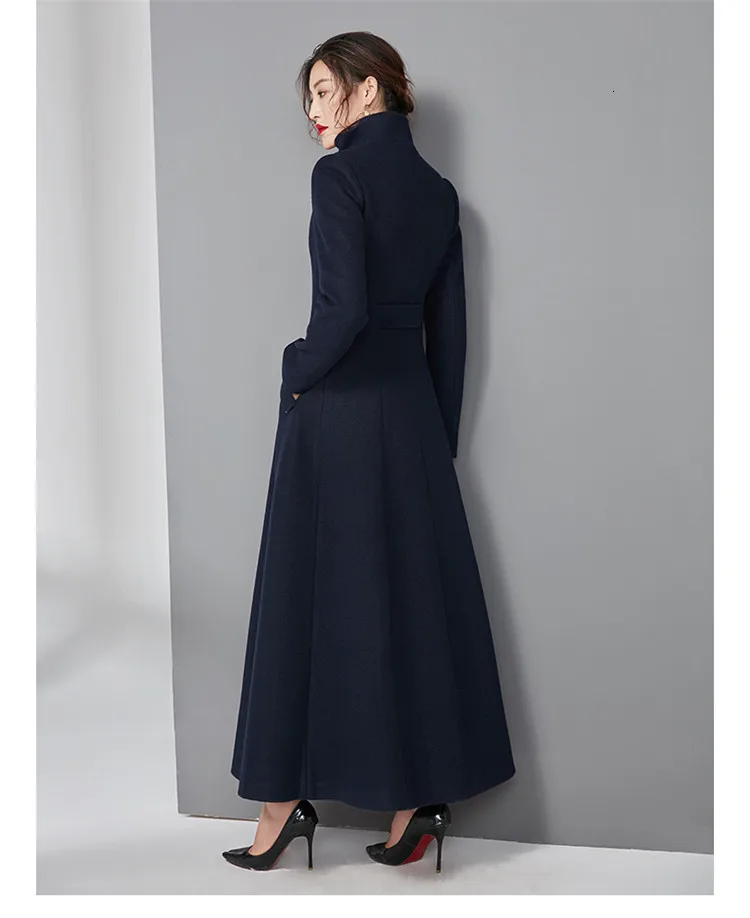 Casaco Feminino,, женское, плюс размер, осень, зима, Cassic, простое, шерстяное, макси, длинное пальто, женский халат, верхняя одежда, Manteau Femme