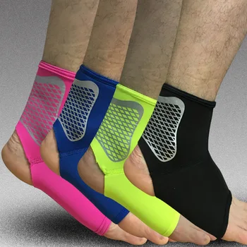 Sport Ankle Brace Protector Compressie Enkel Ondersteuning Pad 1 Paar 3D Elastische Nylon Strap Brace Voor Voetbal Basketbal Wandelen