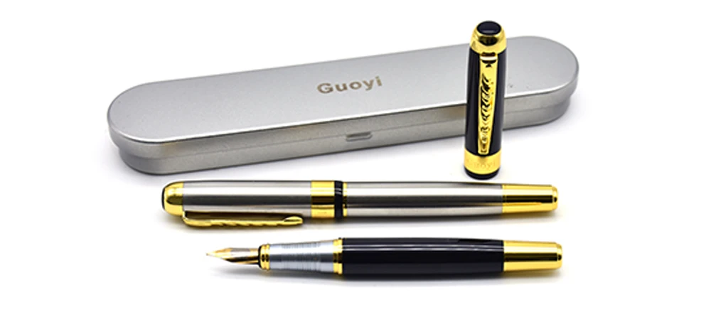 Guoyi G001 ретро с тяжелой подошвой, металлическая авторучка Роскошные Подарочная ручка в деловом стиле для школьников, пишущий канцелярские принадлежности
