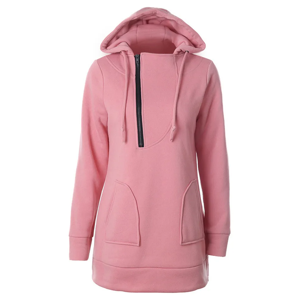 

Women Long Hoodies Dress Slim Fit Winter Fitness Running Sport Sweatshirts Long Sleeve Hooded Tops Casual Drawstring Pullovers