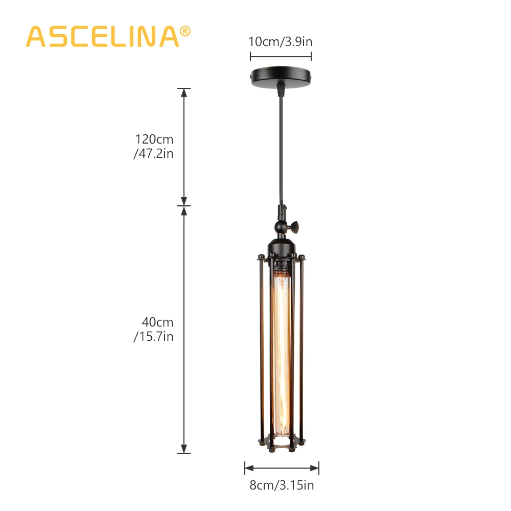  2 Pieces Industrial Pendant Light Vintage pendant Lamp Retro handing lamp American restaurant Livin - 32628508129