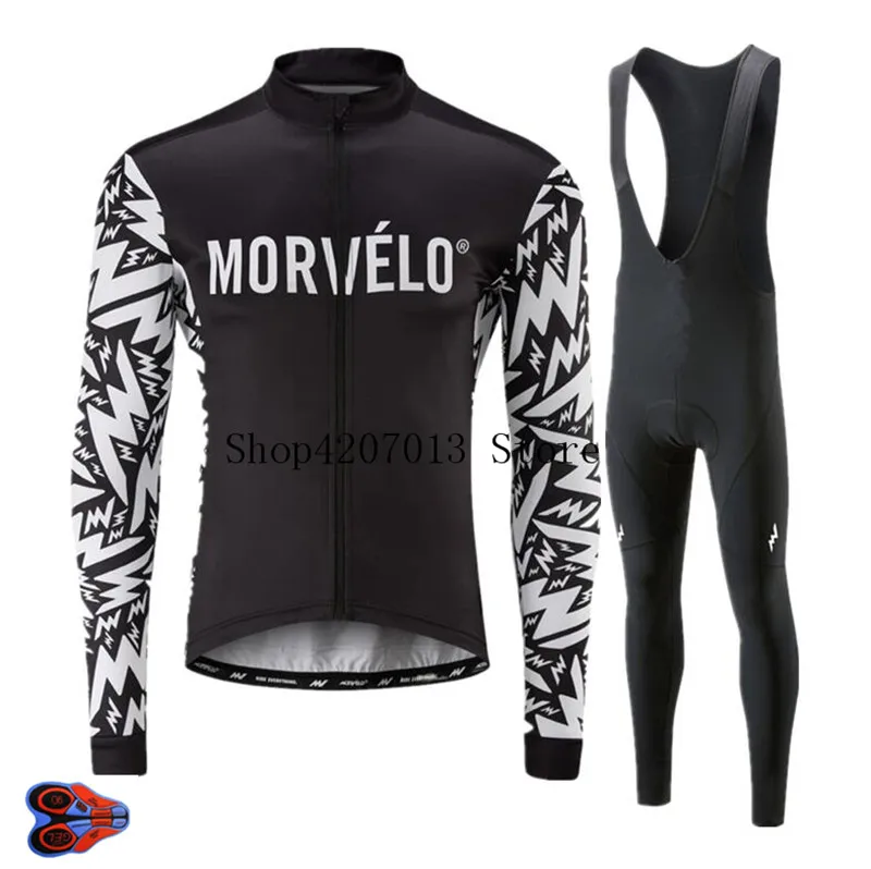 Morvelo Команда с длинным рукавом Велоспорт Джерси Набор 9D гелевая прокладка комбинезон ropa ciclismo велоодежда MTB Униформа мужская одежда