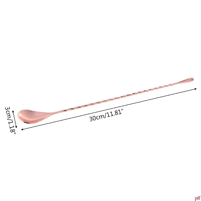 Нержавеющая сталь Muddler Резьбовая палочка для коктейля, ложка для перемешивания, барные инструменты - Цвет: 5AC301065-RGD