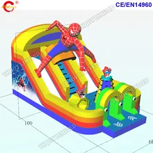 Коммерческий дизайн паук надувная горка для продажи, высокое качество надувной паук батут горка с препятствиями