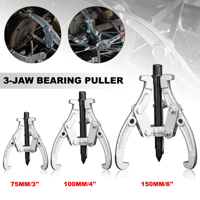 

3/4/6/8 inch 3 Jaws Inner Bearing Puller Auto Gear Remover Car Repair Tool Mechanic Pulling Extractor 75mm 100mm 150mm 200mm