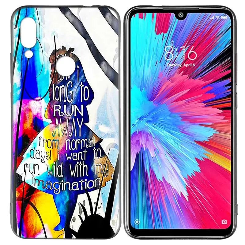 Чехол Coque для Xiaomi mi 9 9T A3 Lite Red mi Note 7 K20 CC9e 6 5 7A 6A F1 Pro, чехол для телефона, сумки в виде ракушки, татуировки Алисы в стране чудес - Цвет: AX-010